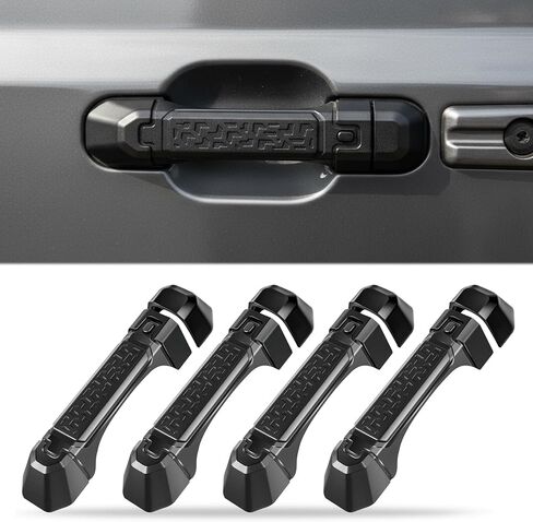 Aluminum Door &Tailgate Handle Cover for Jeep Wrangler JL/JLU 2018-2025 4-Door Complete 5-Piece Set |Heavy Duty Scratch Resistant Exterior Protection Easy No-Drill Installation,for Father's Day in Kuwait