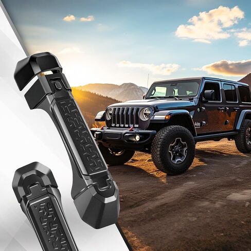 Aluminum Door &Tailgate Handle Cover for Jeep Wrangler JL/JLU 2018-2025 4-Door Complete 5-Piece Set |Heavy Duty Scratch Resistant Exterior Protection Easy No-Drill Installation,for Father's Day in Kuwait