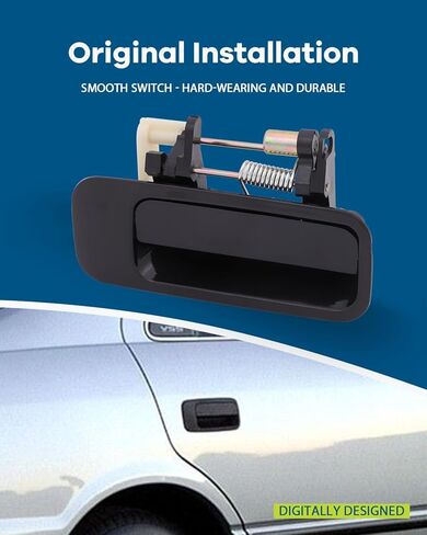LUJUNTEC Exterior Rear Passenger Right Door Handle Replacement for 1997-2001 for Toyota for Camry, Replace OE 69230-AA010 Black in Kuwait