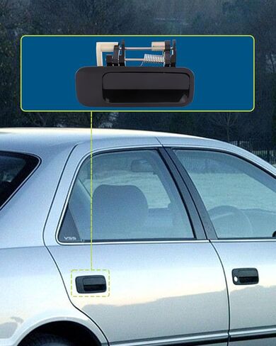 LUJUNTEC Exterior Rear Passenger Right Door Handle Replacement for 1997-2001 for Toyota for Camry, Replace OE 69230-AA010 Black in Kuwait