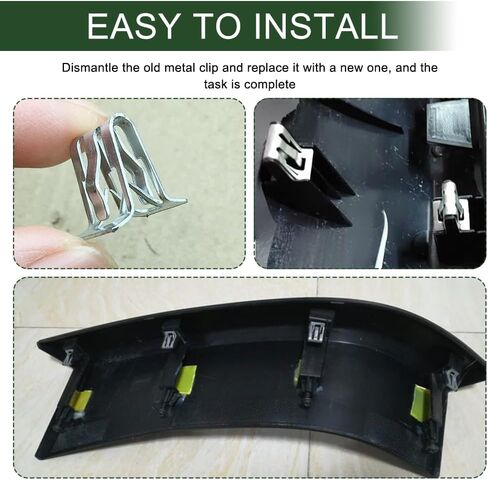 15 PCS Car Trim Panel Metal Retainer Clip, Car Door Panel Clips, U-Shaped Auto Dashboard Console Fastener for Chevy Saturn, Lift Gate Trim Finish Panel Moulding Fastener Replace OEM#11588650 in Saudi Arabia