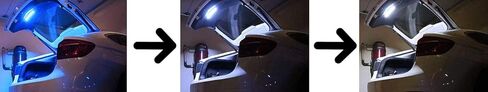 ICBEAMER 12 بوصة يتغير لونها من الأزرق إلى الأبيض 18 SMDs 5050 LED شريط إضاءة يناسب منطقة حمولة السيارة وديكور الإضاءة المحيطة الداخلية in Kuwait