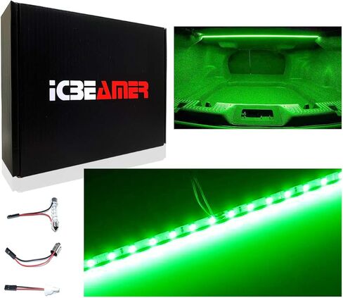 ICBEAMER 12 بوصة يتغير لونها من الأزرق إلى الأبيض 18 SMDs 5050 LED شريط إضاءة يناسب منطقة حمولة السيارة وديكور الإضاءة المحيطة الداخلية in Kuwait