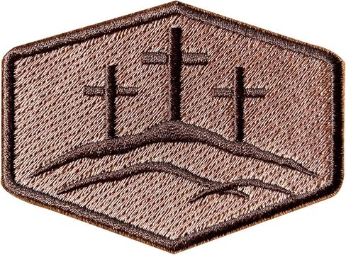 Three Crosses on Calvary Hook and Loop Patch, 3 Inches Sew On Patches, Embroidery Patches for Backpacks Bags Vest Dog Harness, Tactical Military Embroidered Patches, DIY Patch for Christians in Kuwait