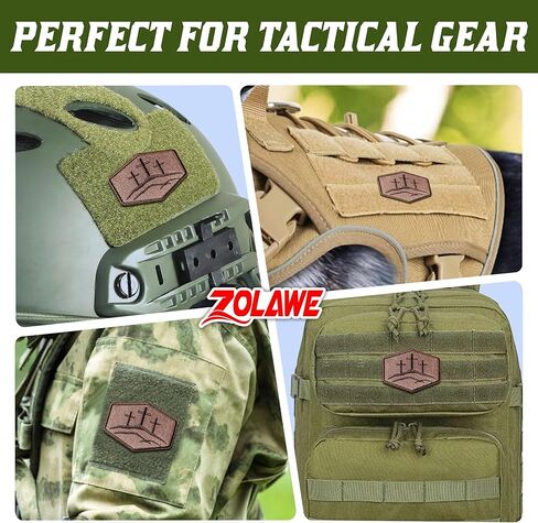 Three Crosses on Calvary Hook and Loop Patch, 3 Inches Sew On Patches, Embroidery Patches for Backpacks Bags Vest Dog Harness, Tactical Military Embroidered Patches, DIY Patch for Christians in Kuwait