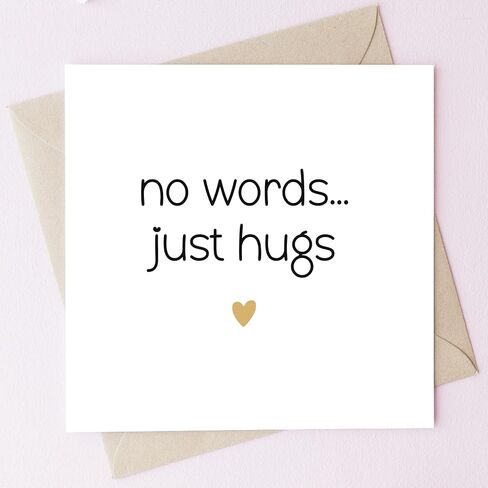 TEEMI-No Words Just Hugs Card | Stay Strong Thinking of You Greetings Card Loss Breakup Sympathy Motivational Gift Card in Saudi Arabia