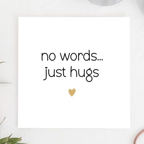 TEEMI-No Words Just Hugs Card | Stay Strong Thinking of You Greetings Card Loss Breakup Sympathy Motivational Gift Card in Saudi Arabia