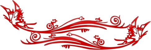 Generic Reflective Bumper Decal Reflective Red Irregular Long Tail Butterfly Pattern Reflective Car Sticker Personalized Decoration in Kuwait