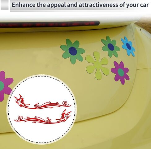 Generic Reflective Bumper Decal Reflective Red Irregular Long Tail Butterfly Pattern Reflective Car Sticker Personalized Decoration in Kuwait