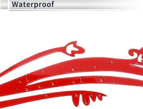 Generic Reflective Bumper Decal Reflective Red Irregular Long Tail Butterfly Pattern Reflective Car Sticker Personalized Decoration in Kuwait