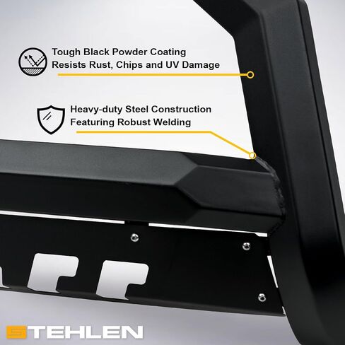 Stehlen 642167832140 Compatible with 2004-2023 Ford F150 / 2003-2017 Expedition / 2003-2014 Lincoln Navigator / 2006-2008 Mark LT Advance Series Angular Bull Bar Guard with Skid Plate - Matte Black in Saudi Arabia