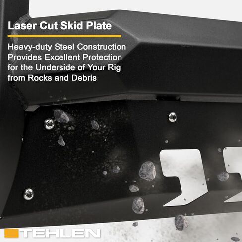 Stehlen 642167832140 Compatible with 2004-2023 Ford F150 / 2003-2017 Expedition / 2003-2014 Lincoln Navigator / 2006-2008 Mark LT Advance Series Angular Bull Bar Guard with Skid Plate - Matte Black in Saudi Arabia