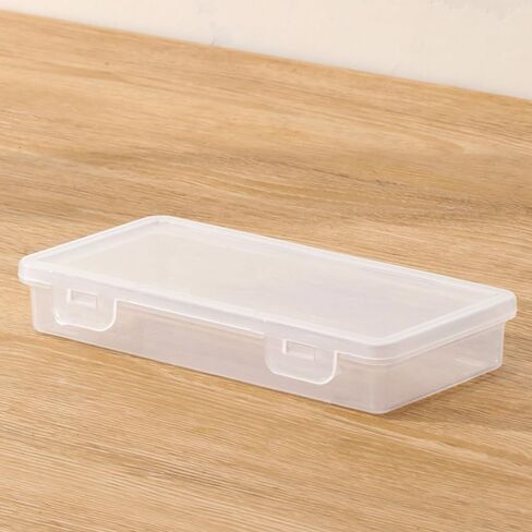 1-Pack Stackable Clear Plastic Pencil Case Box, Storage Organizer Container in Kuwait