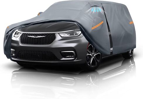 Minivan Car Cover for Chrysler Pacifica 100% Waterproof All Weather, Heavy Duty Outdoor Full Exterior Covers Rain Sun Wind UV Protection. in Saudi Arabia