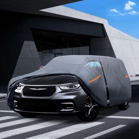 Minivan Car Cover for Chrysler Pacifica 100% Waterproof All Weather, Heavy Duty Outdoor Full Exterior Covers Rain Sun Wind UV Protection. in Saudi Arabia