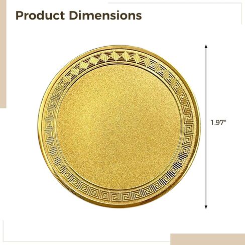 12 Pcs Blank Challenge Coins, 2 Inch Golden Coin Blanks for Laser Engraving, Unfinished Challenge Coin Blanks with Acrylic Protection Box for Birthday Travel Commemorative Collection in Saudi Arabia