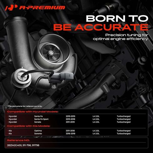 A-Premium Turbocharger Diverter Valves Compatible with Hyundai Sonata 2011-2019, Santa Fe 2019, Santa Fe Sport 2013-2018 & Kia Optima 2011-2018, Sorento 2016-2018, 2.0L in Kuwait