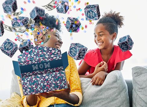 Mothers Day Surprise Gift Box for Money, DIY Creativity Folding Bounce Explosion Pop Up Cash for Mom, Blue in Saudi Arabia