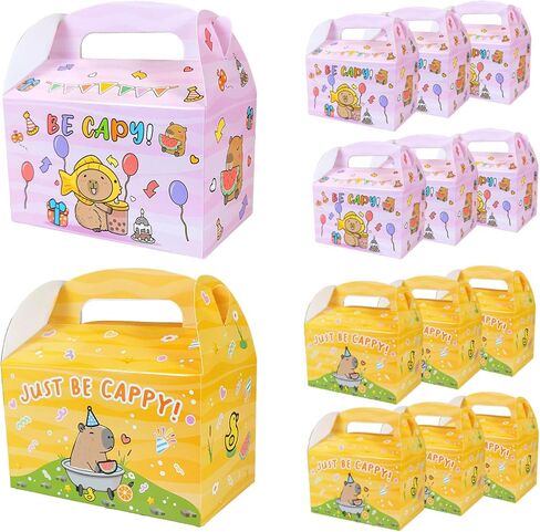 Mangpung 24 Pcs Capybara Gift Boxes,Birthday Party Supplies for Decorations, Capybara Goodie Gift Treat Boxes Capybara Birthday Party Favor Boxes in Saudi Arabia