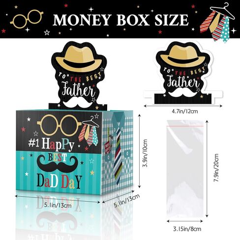 Linelglobal Father's Day Gift Box for Cash Gift, Pull Put Money Box, Surprise Cash Holder for Dad - Blue in Kuwait