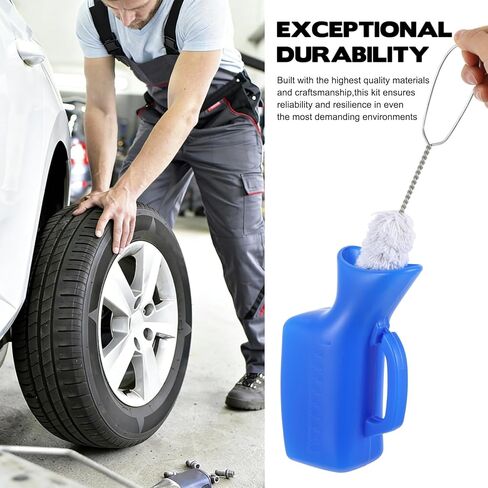 Angled Tire Lube Bucket Kit, 0.26 US Durable Angled Tire Lube Bucket with 3 Lube Swabs Gallon Bottle Universal for Car Truck Tire Mounting Lubrication Center Post Changers in Saudi Arabia
