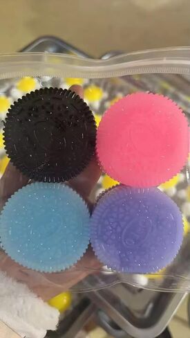 Taba Squishy ,Cookie Squishy Toy, Ultra-Soft Stress Relief & Sensory Toy for Kids and Adults, Anxiety Relief, Cute Design, Party Favors (4 pcs) in Saudi Arabia