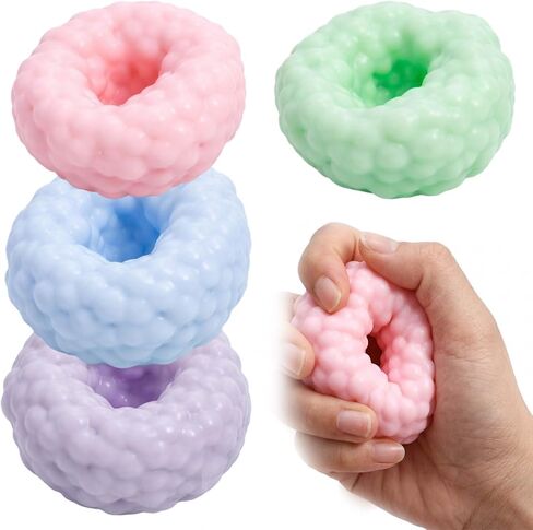4PCS Crunchy Squishy Balls, Sensory Fidget Balls with Squishy Skin Texture, Stress Relief Items, Indoor Outdoor Use, TPR Material Durable Design (Ages 14+) in Saudi Arabia