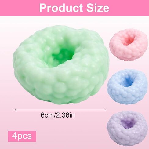 4PCS Crunchy Squishy Balls, Sensory Fidget Balls with Squishy Skin Texture, Stress Relief Items, Indoor Outdoor Use, TPR Material Durable Design (Ages 14+) in Saudi Arabia
