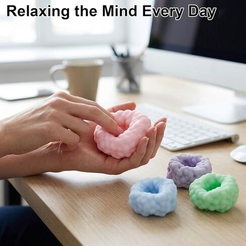 4PCS Crunchy Squishy Balls, Sensory Fidget Balls with Squishy Skin Texture, Stress Relief Items, Indoor Outdoor Use, TPR Material Durable Design (Ages 14+) in Saudi Arabia