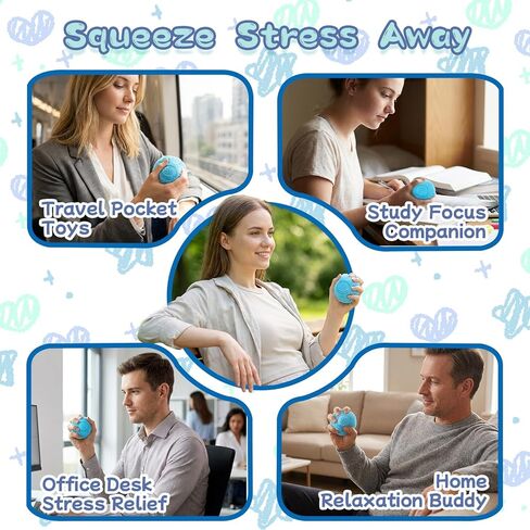 Fuzz Ball Stress Toys,Squeezy Fidget Toys,Slow Rising Stretchy Toys,for ADHD Autism,for Kids and Adults,Party Favors Gifts, Prizes for Students in Saudi Arabia
