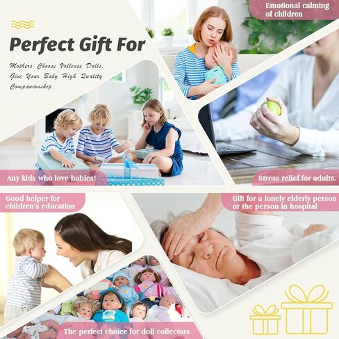 Vollence 14 inch Sleeping Silicone Baby Dolls Girl Weighted 3.4 lb,[NOT Vinyl],Silicone Full Body Reborn Real Life Lifelike Realistic Newborn Soft Babies with Feeding Kit & Gift Box for Kids Age 3+ in Saudi Arabia