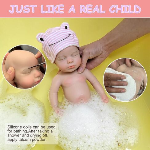 OtardDolls Silicone Reborn Baby Dolls 33cm Full Body Girl Lifelike Handmade Painted Dolls Silicone Reborn Babies for Kids in Saudi Arabia