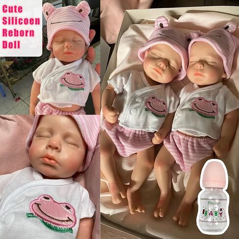 OtardDolls Silicone Reborn Baby Dolls 33cm Full Body Girl Lifelike Handmade Painted Dolls Silicone Reborn Babies for Kids in Saudi Arabia