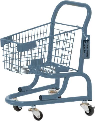 FitWell Mini Shopping Cart Dolls Holder, Simulate Grocery Trolley Handcart, Decorative Ornaments Colorful Metal Shopping Utility Cart Mode on Wheels for Holder Desk Accessories for Storage (Red) in Saudi Arabia