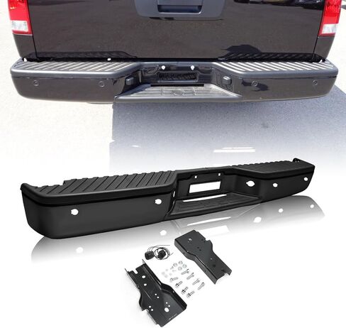 JSBOYAT Anti- Rust One Piece Chrome Rear Bumper Assembly Compatible with 2012-2021 Nissan NV1500 NV2500 NV 3500 w/o Sensor Hole NI1102158 in Kuwait