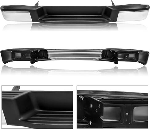 JSBOYAT Anti- Rust One Piece Chrome Rear Bumper Assembly Compatible with 2012-2021 Nissan NV1500 NV2500 NV 3500 w/o Sensor Hole NI1102158 in Kuwait