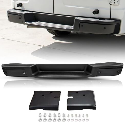 JSBOYAT Anti- Rust One Piece Chrome Rear Bumper Assembly Compatible with 2012-2021 Nissan NV1500 NV2500 NV 3500 w/o Sensor Hole NI1102158 in Kuwait