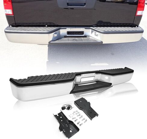 JSBOYAT Anti- Rust One Piece Chrome Rear Bumper Assembly Compatible with 2012-2021 Nissan NV1500 NV2500 NV 3500 w/o Sensor Hole NI1102158 in Kuwait