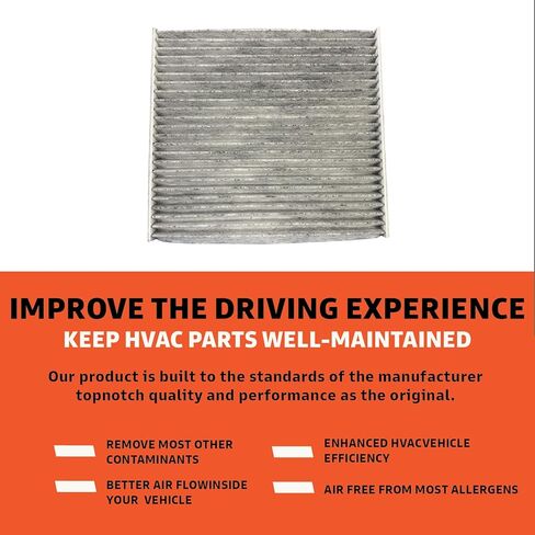 Carbon Cabin Air Filter Replacement - Pack of 1 - Made in USA - Compatible with Various Buick, Cadillac, GMC & Chevrolet Models. Replaces O.E. 22743911, 13356916, CF185, 13356914, 13508023, 23288085 in Kuwait
