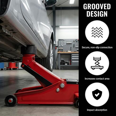2PCS Car Jack Stand Pad, Rubber Pinch Weld Side Frame Rail Protector Slotted Floor Jack Pad, Heavy Duty Round Vehicle Lift Floor Jack Protective Pad Adapter, Car Accessories in Saudi Arabia