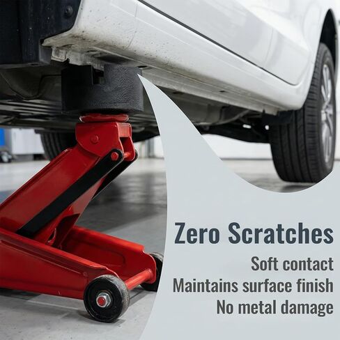 2PCS Car Jack Stand Pad, Rubber Pinch Weld Side Frame Rail Protector Slotted Floor Jack Pad, Heavy Duty Round Vehicle Lift Floor Jack Protective Pad Adapter, Car Accessories in Saudi Arabia