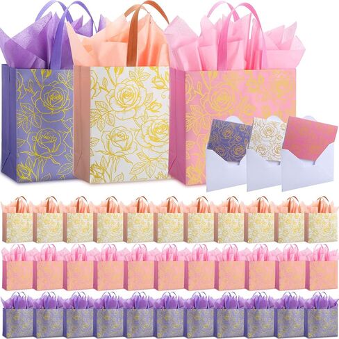 Eccliy 80 PCS Carnival Gift Forms Party Circus Party Favors غير القابل لإعادة الاستخدام غير القابل لإعادة الاستخدام مع مقابض حقائب Goodie Glossy Goadie للهدايا ، والتسوق ، والعلاج ، والحلوى ، وإمدادات حفلات عيد الميلاد ، و 10 × 8 × 4.7 في in Kuwait
