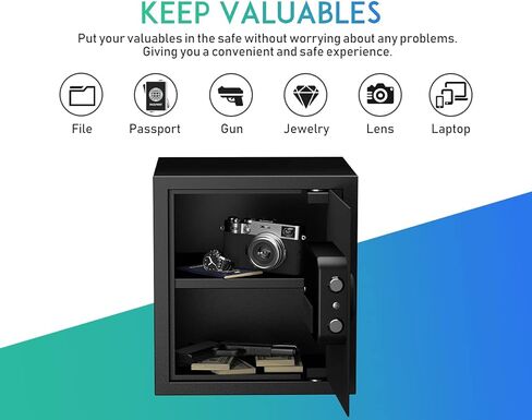 RPNB Deluxe Safe and Lock Box,Digital Keypad Safe Box,Steel Alloy Small Safes, Keypad Lock,Perfect for Home Office Hotel Business Jewelry Cash Use Storage,1.2 Cubic Feet in Saudi Arabia