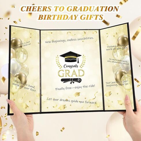 Thboxes Graduation Guest Book 2026 Class Signature Book Black and Gold - Graduation Decorations Grad Signing Card Board for College High School Ceremonies in Saudi Arabia