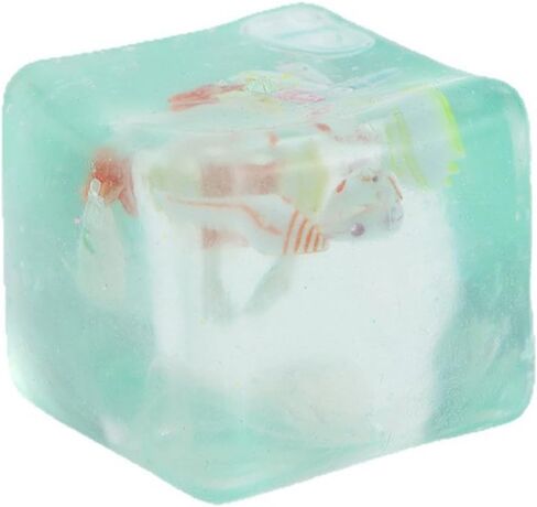 TREBIN Nice Ice Cube Stress Ball Squishy Fidget Toy, Slow Rising Sensory Squeeze Toy for Anxiety Relief, Focus & Calmc Stress Cube for Office Work Travel, Collectibles (2'' Green Ocean Shells) in Saudi Arabia