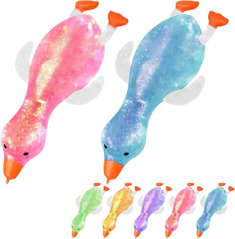 2PCS Big Duck Squishy Stress Ball Random Color,Glitter Squishy Duck Squishy Fidget Toys,Soft Slow Rise Relaxing Sensory Fidget Stress for Anxiety Relief Cute Squishies in Saudi Arabia