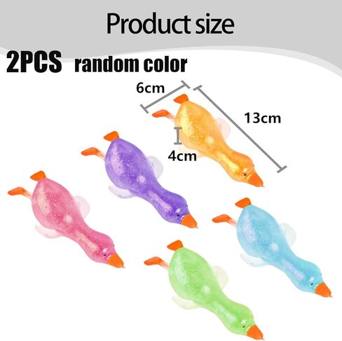 2PCS Big Duck Squishy Stress Ball Random Color,Glitter Squishy Duck Squishy Fidget Toys,Soft Slow Rise Relaxing Sensory Fidget Stress for Anxiety Relief Cute Squishies in Saudi Arabia