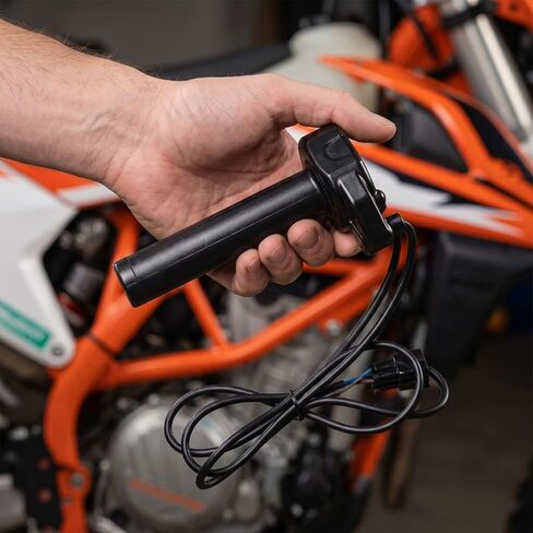 Compatible with Yozma IN10 Throttle Assembly, Twist Throttle Grip with Rolling Bearing & Cable Kit, Replacement for Electric Dirt Bike Throttle Parts in Kuwait