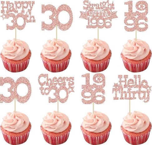 Ephlyn 30Pcs Happy 11th Birthday Cupcake Toppers Glitter Eleven Straight Outta 2015 Cupcake Picks Cheers to 11 Years Cake Decorations for 11th Birthday Party Supplies Rose Gold in Kuwait