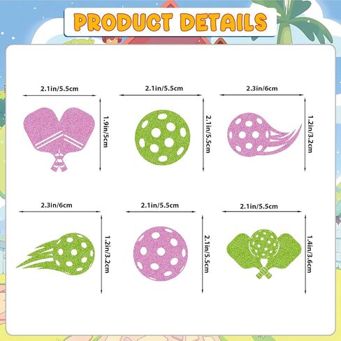 24pcs Pickleball Cupcake Toppers: Pickleball Birthday Decorations Pickleball Cake Decorations for Sport Theme Birthday Party Baby Shower Supplies in Kuwait